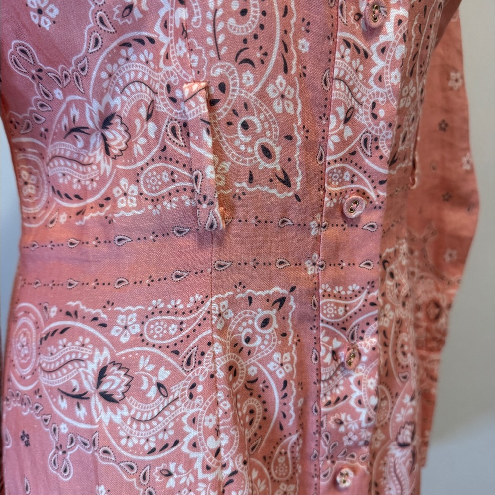 ZIMMERMANN Heathers Bandana Linen Paisley Shirt Dress - Picture 14 of 15